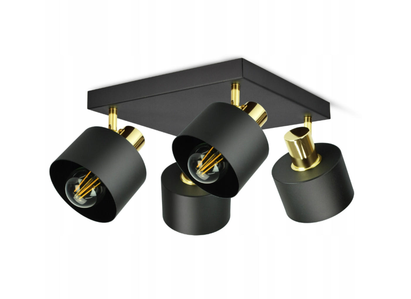 DECKENLEUCHTE BLACKSPOT - Goldfarben/Schwarz, Metall (30/30/20cm) - kiki design