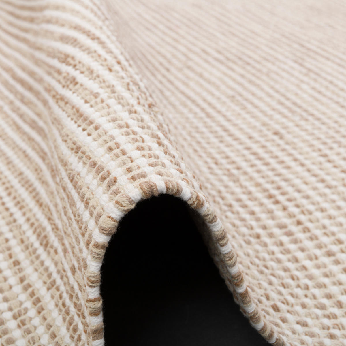 BAUMWOLLE NATUR KELIM TEPPICH SANDY MODERN - Beige, Textil (60/90cm) - Pergamon