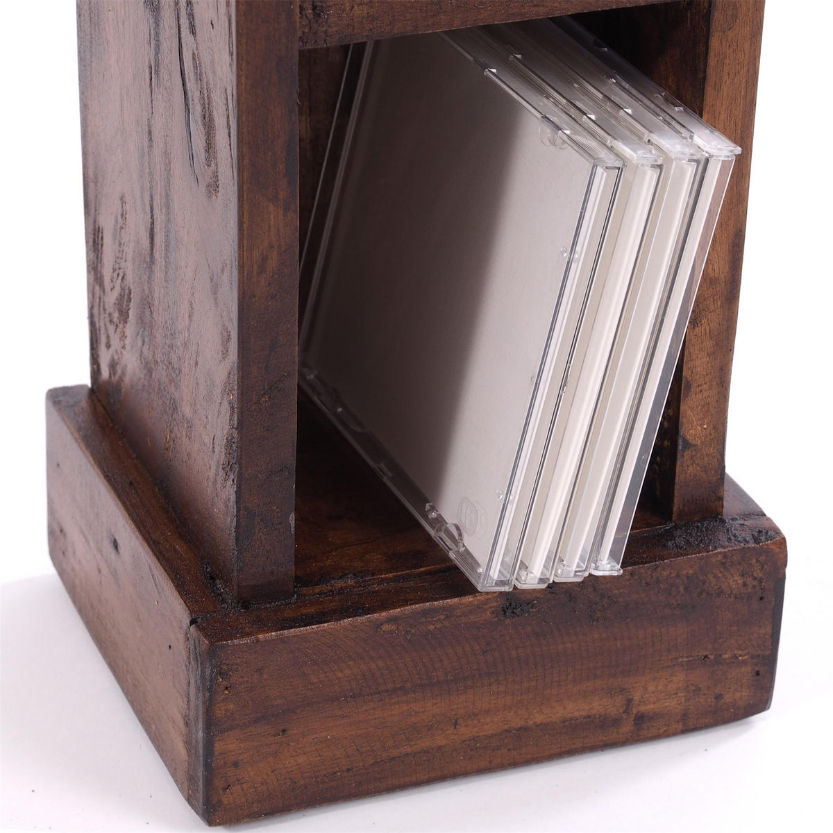 CD REGAL TOWER Mahagoni Massivholz, 4 Fächer 02 hellbraun - Hellbraun, Holz (16/76/15cm) - DESIGN DELIGHTS