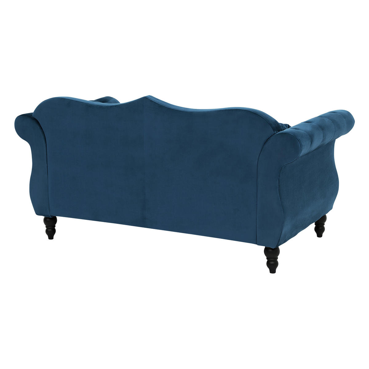 3-SITZER-SOFA Samtstoff Kobaltblau Skien - Hellblau, Textil (200/91/83cm) - Beliani