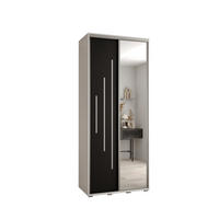 SCHWEBETÜRENSCHRANK 235,2/120/45 2-türig - Silberfarben/Schwarz, Holz/Metall (120/235/45cm) - Abiks Möbel