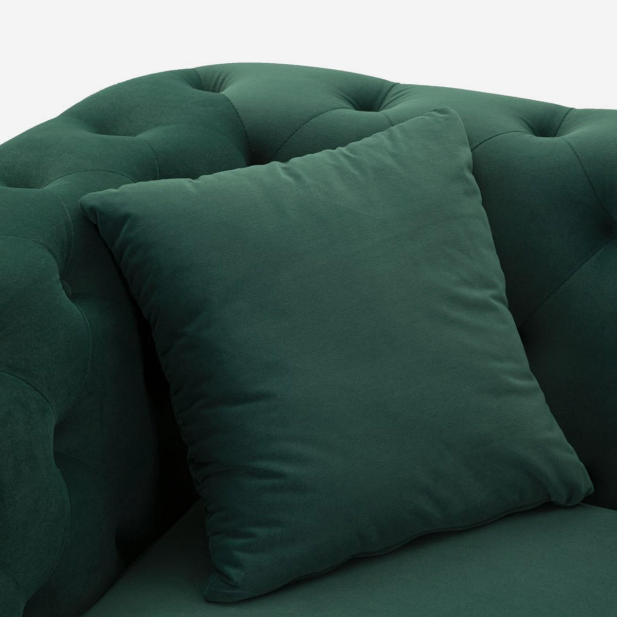 2-SITZER Sofa gesteppt Emy - Dunkel Grün - Grün, Holz/Holzwerkstoff (162/76/83cm) - Pasmara