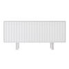 SIDEBOARD Vigge, Weiß, Push-To-Open System , Lamellen Effekt - Weiß, Holzwerkstoff/Buchenholz (149/73/40cm) - Skandica