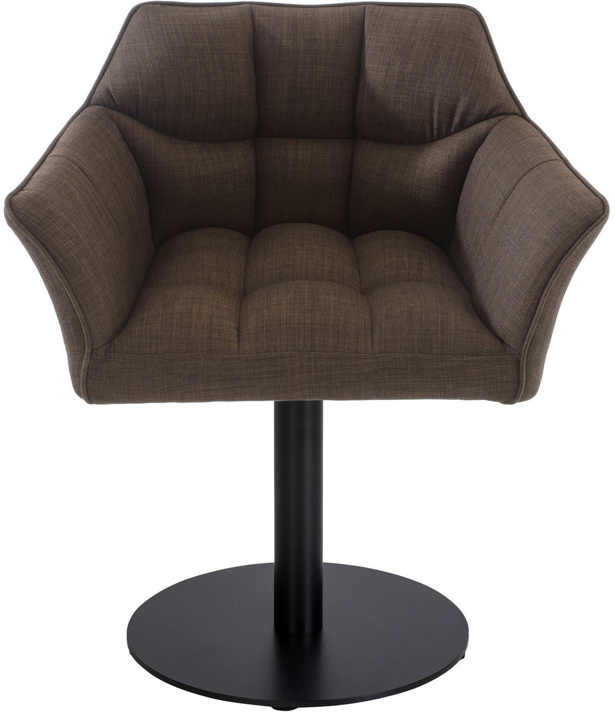 SESSEL Stoff braun - Schwarz/Braun, Textil/Metall (64/75/48cm) - CLP