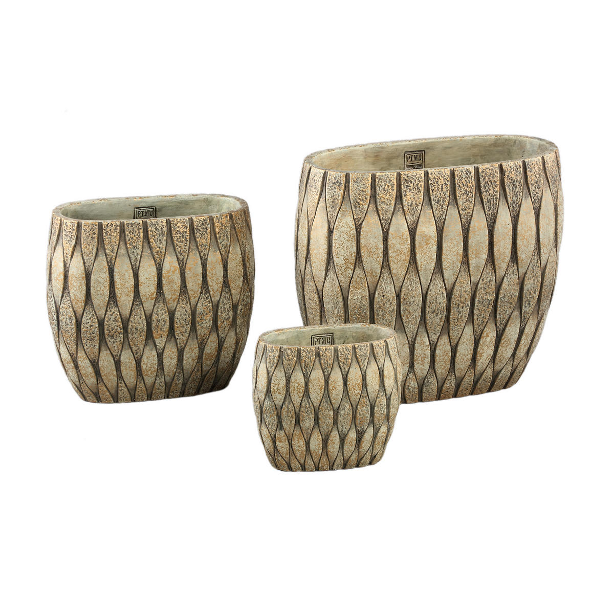 TOPF Joedi Taupe 30/15/28cm - Taupe, Stein (28cm) - PTMD Collection