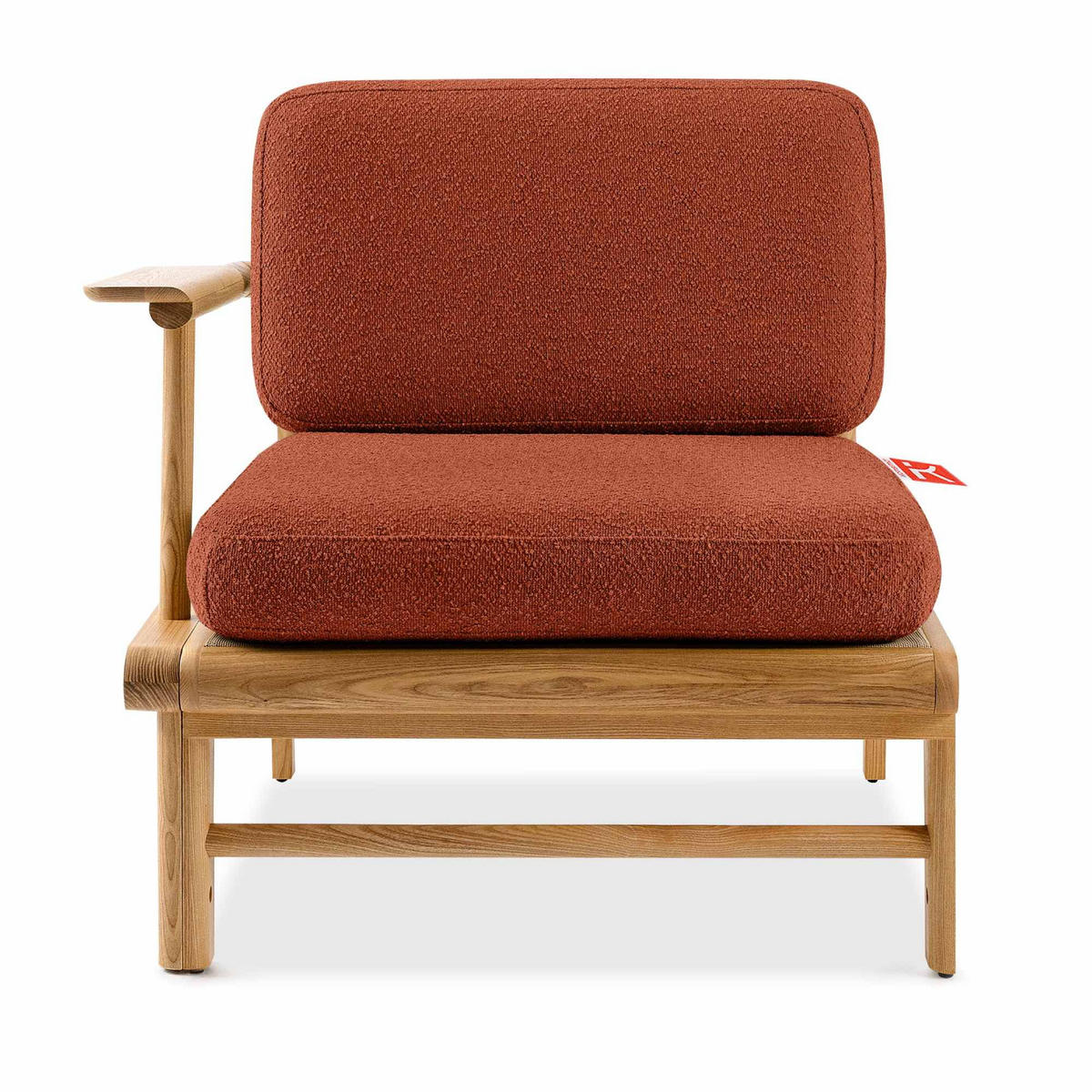 LOUNGESOFA ATREDA rechts - Orange, Holz/Textil (300/80/175cm) - KONSIMO®