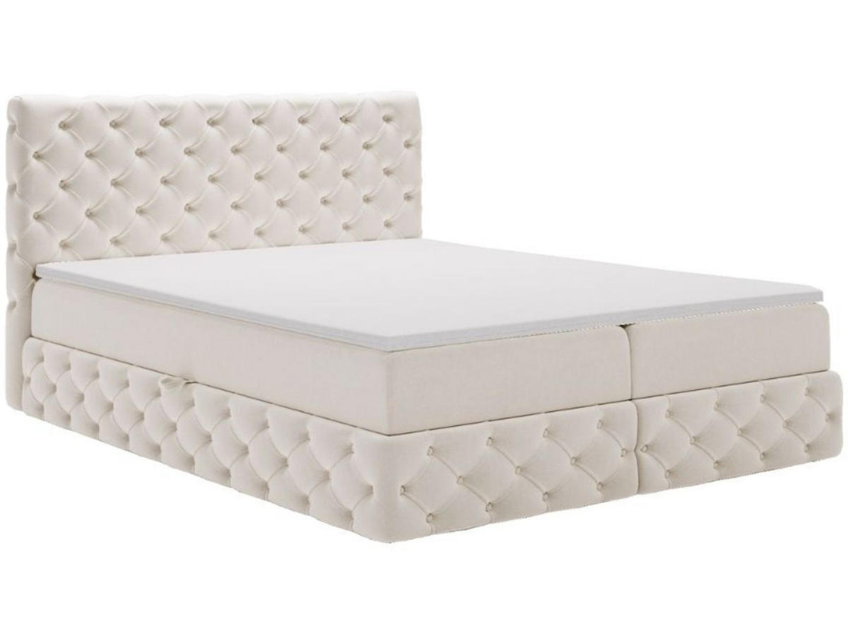 BOXBETT Canolo 140x200 Cremige - Creme, Holz/Textil (140/200cm) - Graingold