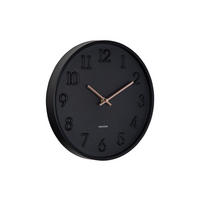 WANDUHR Calma 3.8/30/30 cm - Schwarz, Kunststoff (30/30/3.8cm) - Karlsson