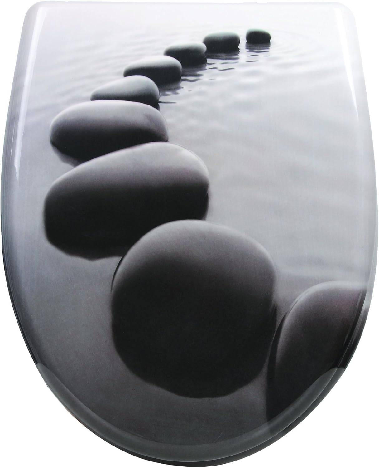 Woltu WC Schwarz 37x5.2x45 cm