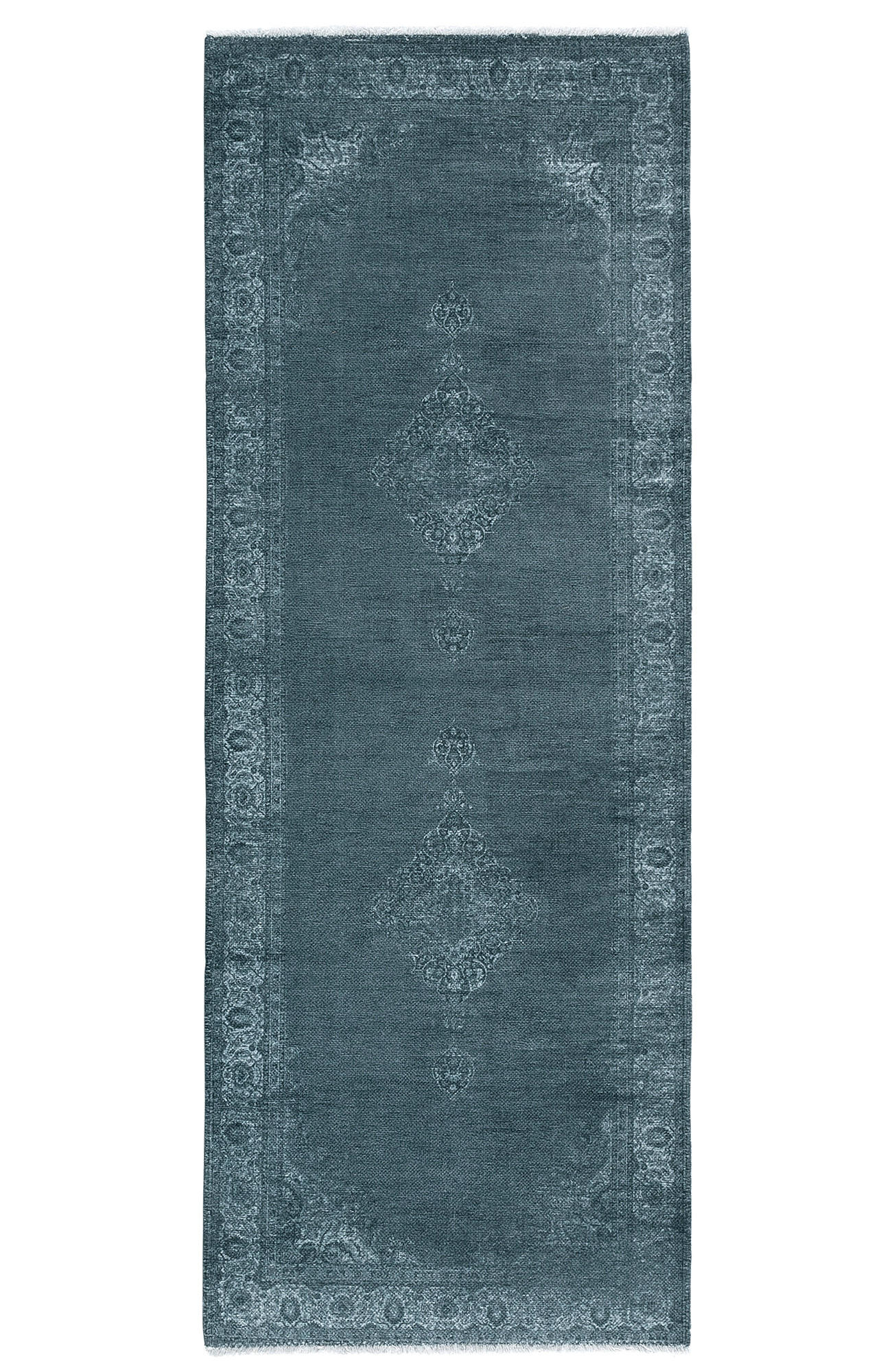 VINTAGE-TEPPICH Holzkohle Grau 80X195cm - Grau, Textil (80/195cm) - Tesso Living