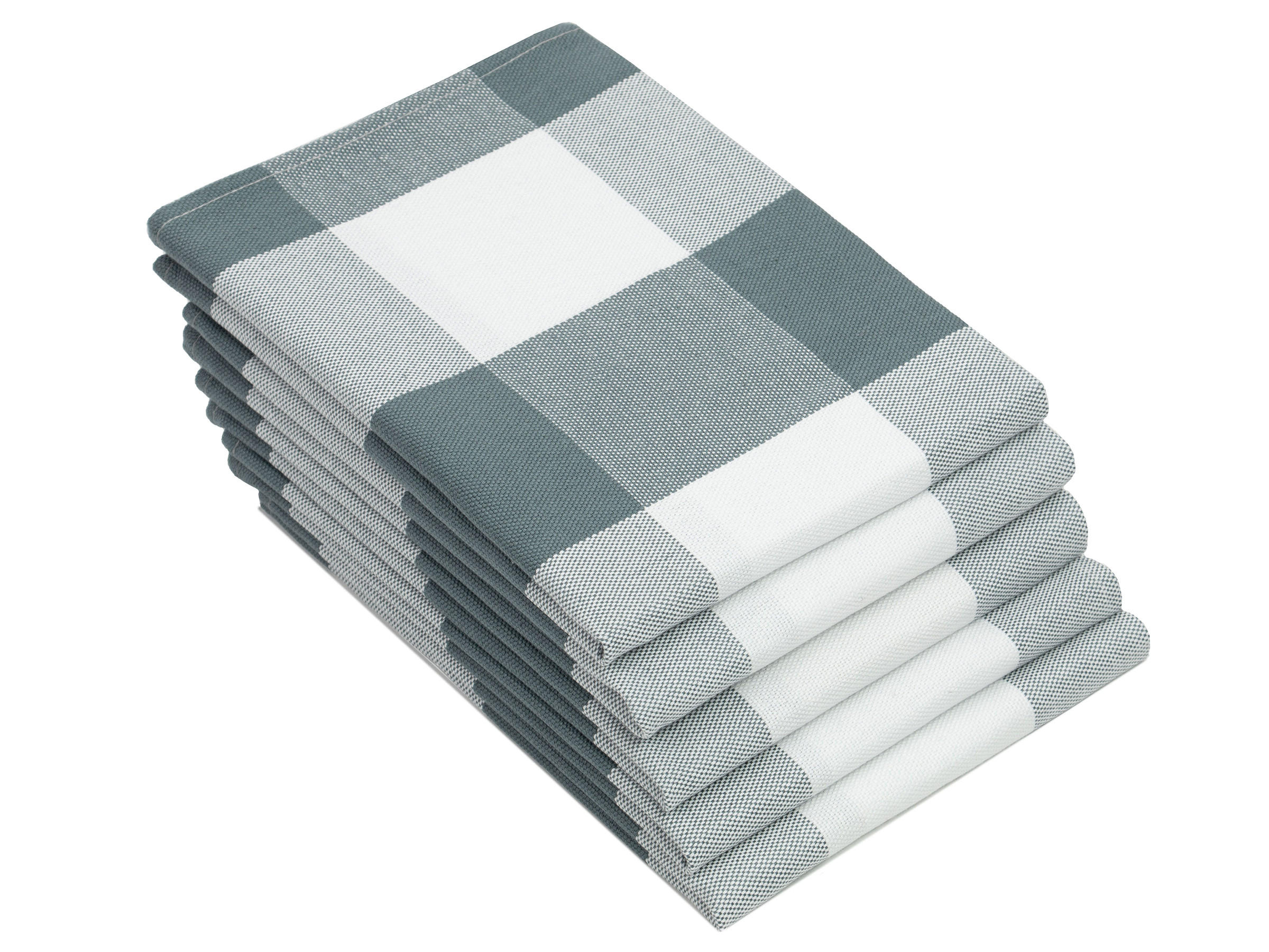 GESCHIRRTÜCHER, 5er-Set, 50x70 cm, 100% Baumwolle, Grau - Anthrazit, Textil (50/70cm) - Zollner