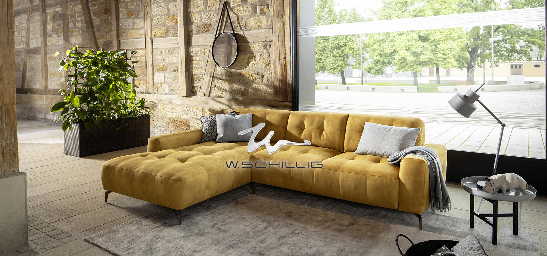 W Schillig Wohnlandschaft gelb