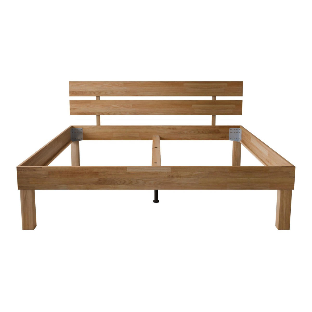 KOMFORTBETT 180/200 cm aus massiver Wildeiche - Braun, Holz (180/200cm) - MeinMassivholz