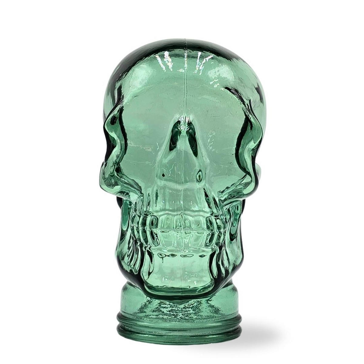 KOPFHÖRERSTÄNDER TOTENKOPF Glas T03 grün - Grün, Glas (19/26/19cm) - DESIGN DELIGHTS