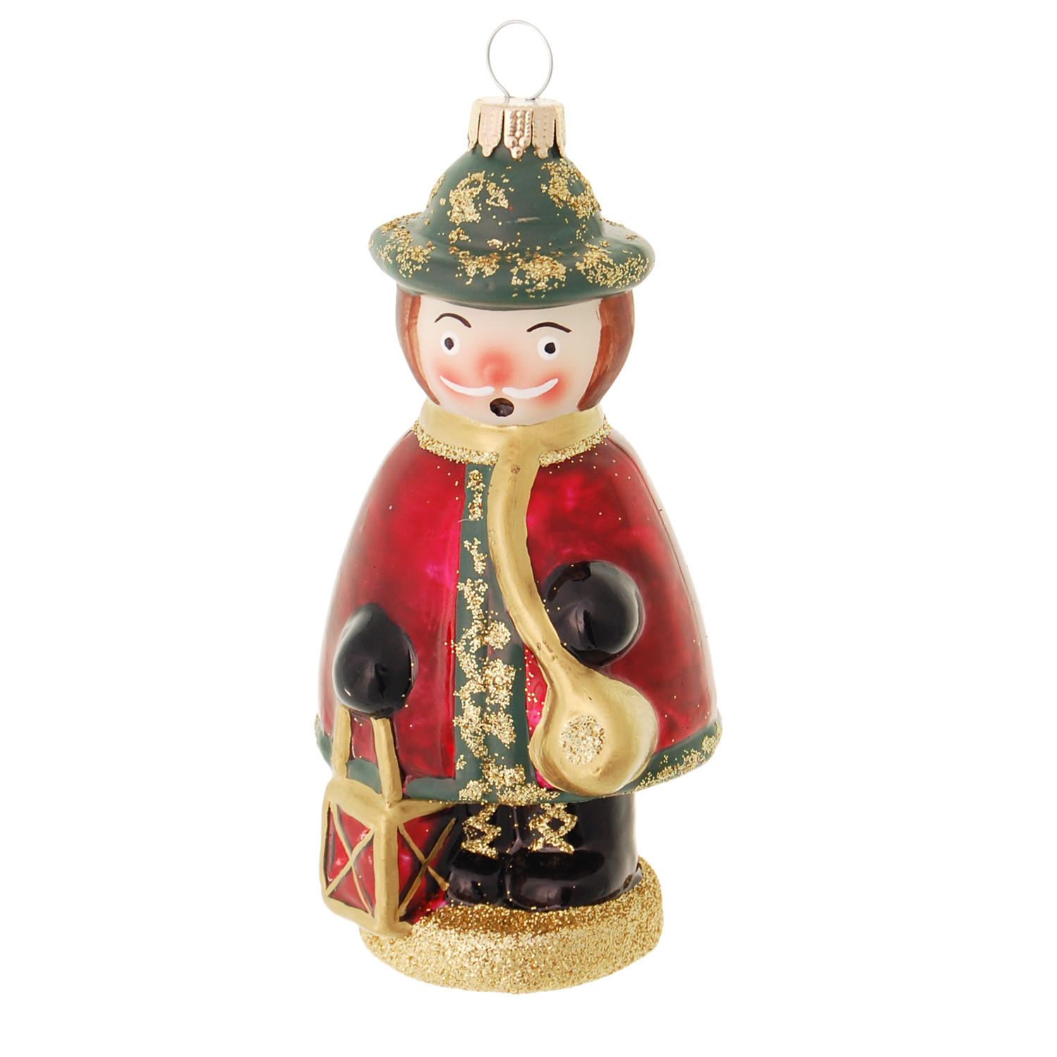 Krebs Glas Lauscha Christbaumschmuck Rot 5x12x5 cm