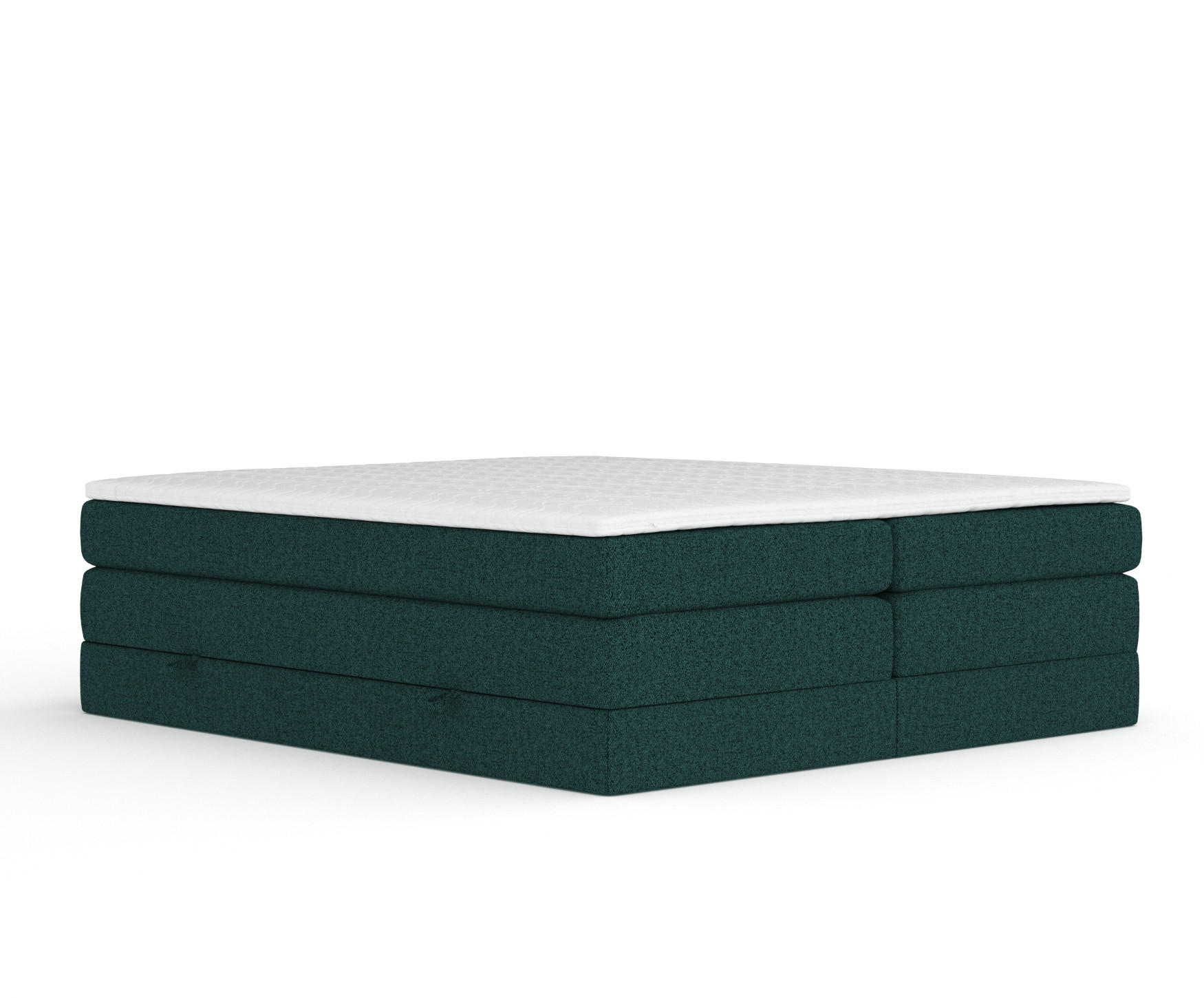 BOXSPRINGBETT Juniper Grün 200/200 cm - Schwarz/Grün, Holz/Holzwerkstoff (200/200cm) - Maison de Reve