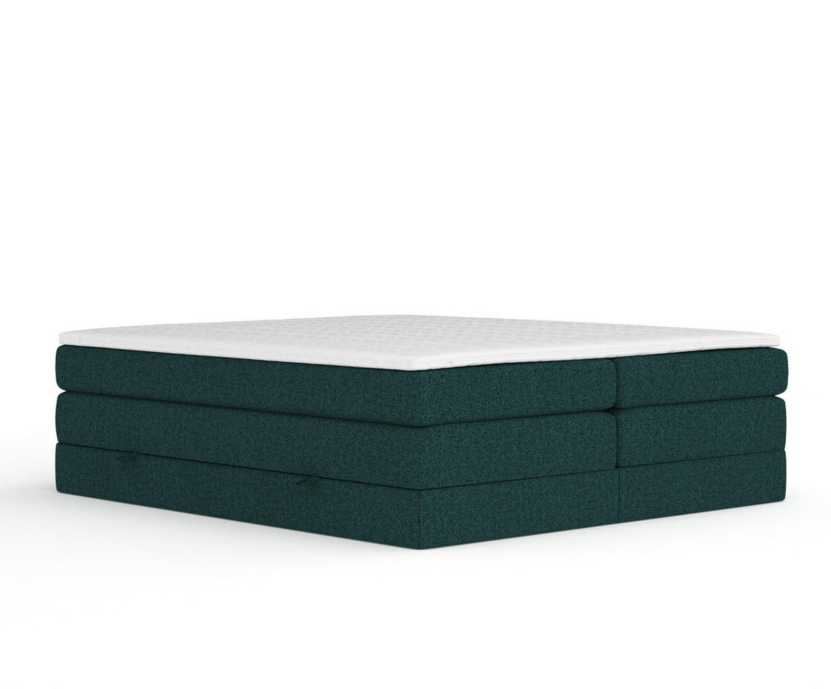 BOXSPRINGBETT Juniper Grün 200/200 cm - Schwarz/Grün, Holz/Holzwerkstoff (200/200cm) - Maison de Reve