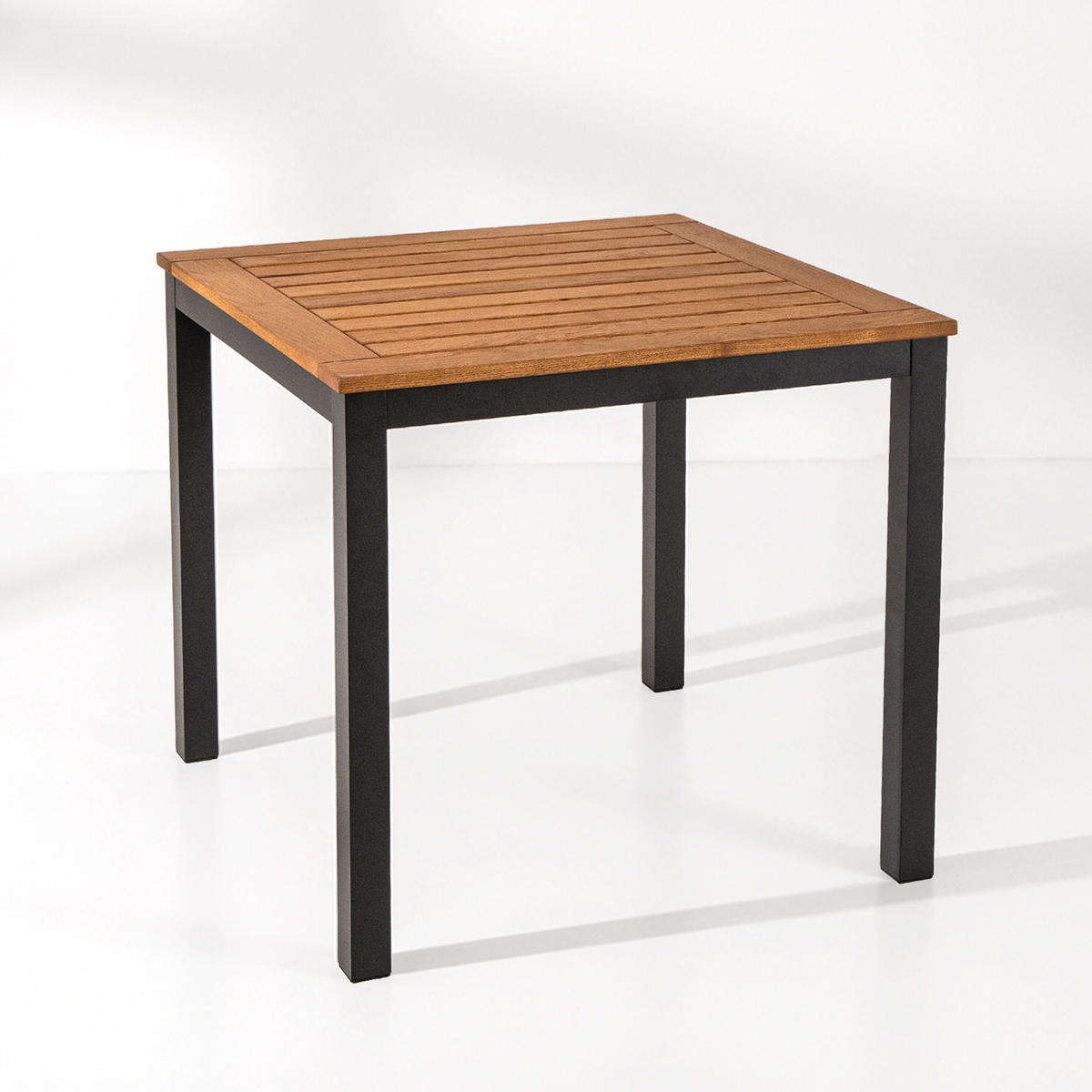 GARTENTISCH LENTI - Anthrazit/Braun, Holz (80/80/76cm) - KONSIMO®