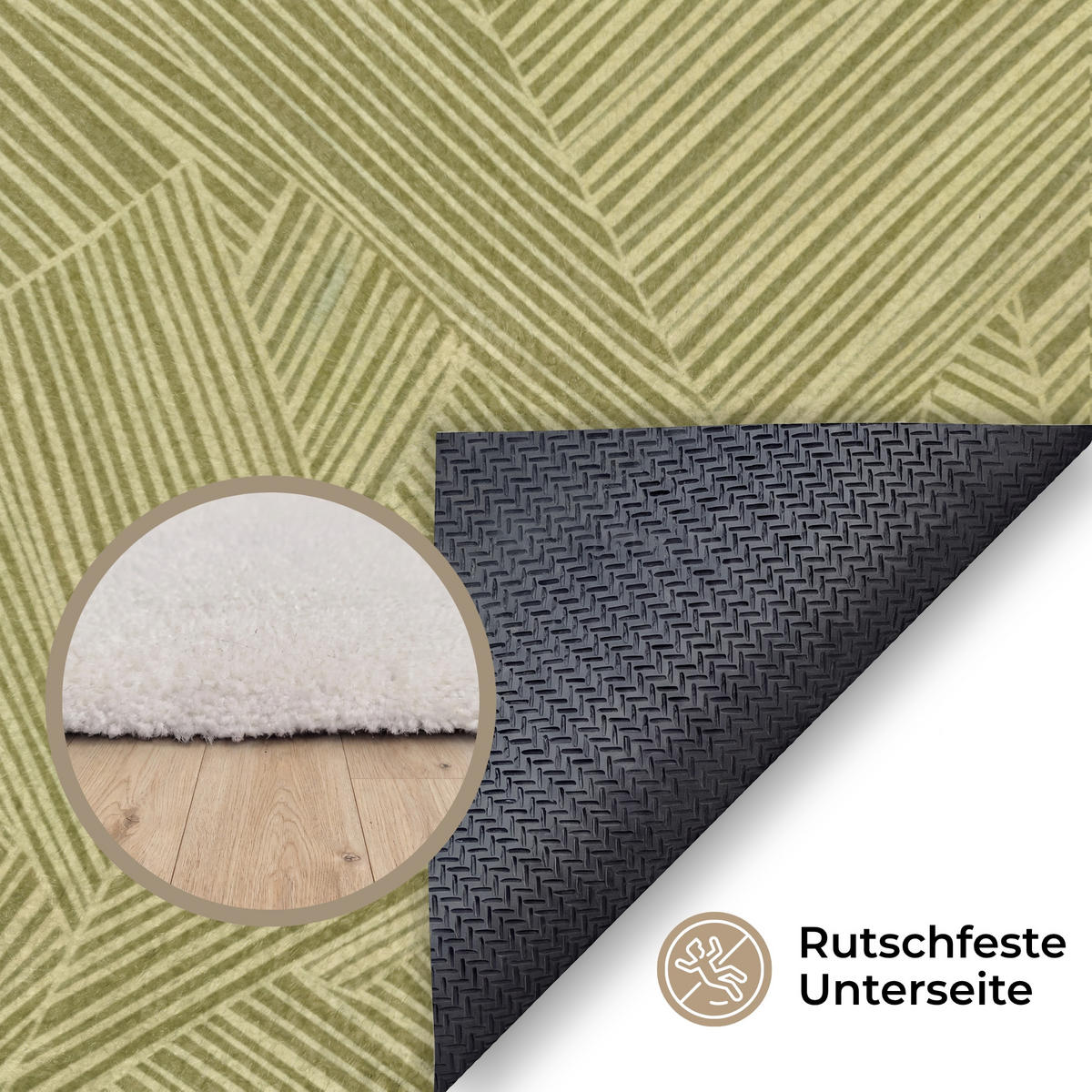 KOBERCE - Abstraktné - Moderné - Zelené - 150x90 cm - olivovozelená, textil/plast (150/0.4cm) - OnlyWow