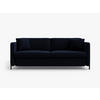 AUSKLAPPBARES-SOFA Gloria aus Samt königsblau 3 Sitzplätze - Dunkelblau, Textil (102/80/202cm) - Micadoni