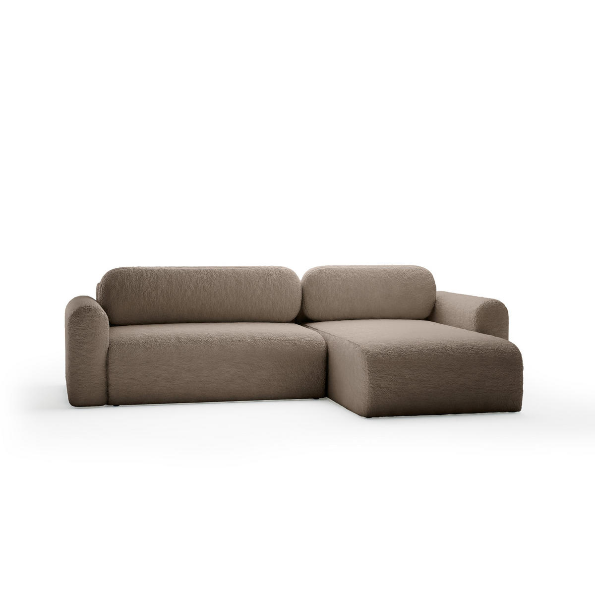 ECKSOFA mit Schlaffunktion Thekla, Brown - Braun, Textil (286/100cm) - Fedve