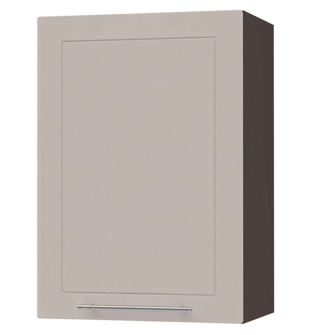 KÜCHENHÄNGESCHRANK Kvantum W2/50 Lava / Kaschmir Matt 50 / 32,5 / 72cm - Kaschmir/Dunkelgrau, Holz/Holzwerkstoff (50/72/32.5cm) - Feldmann-Wohnen
