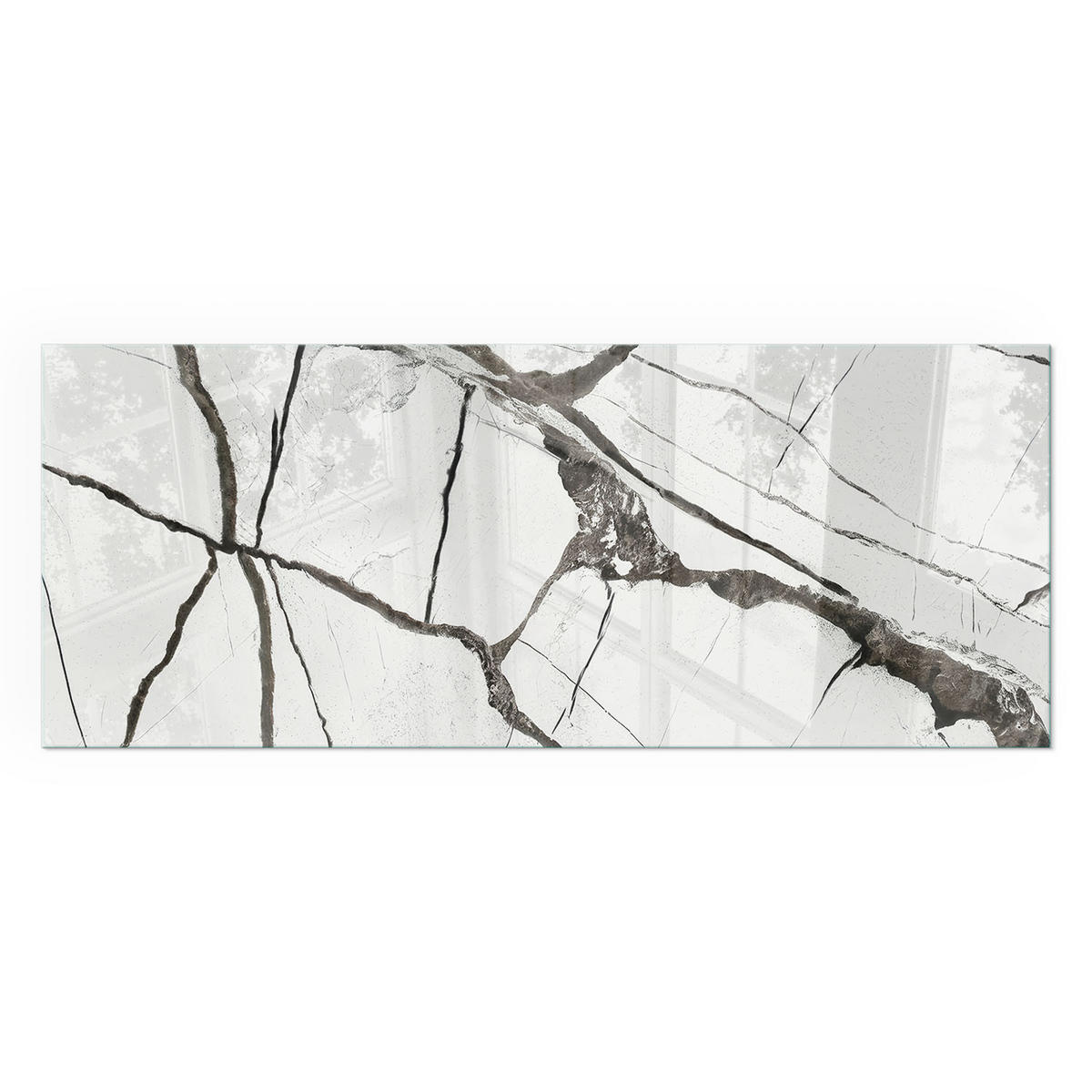 GLASPLATTE für Kamin 125x50 cm - Weiß, Glas (125/50/0.4cm) - TULUP