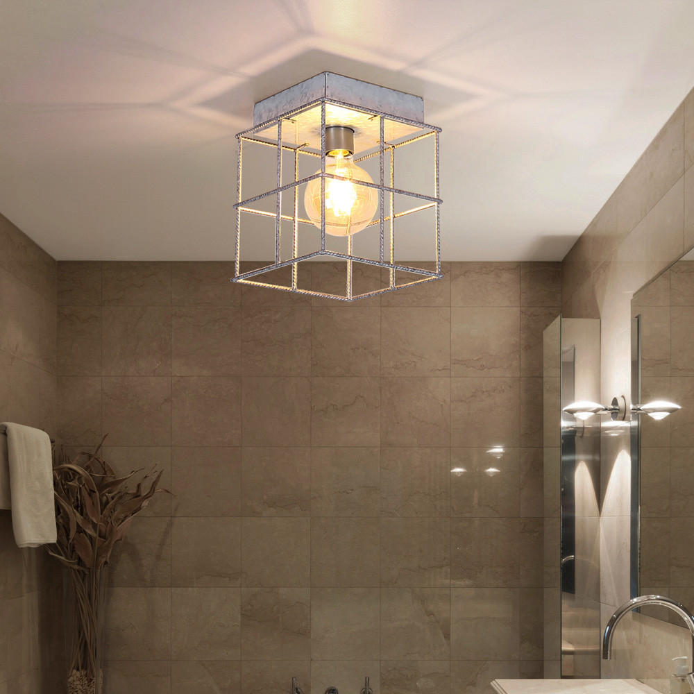 LED DECKENLEUCHTE MERRIL Silber Metall - Silberfarben, Metall (20/20/20cm) - Globo Lighting