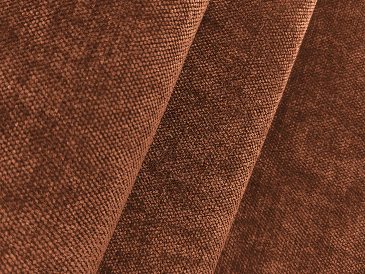 2-SITZER SOFA Chenille Stoff Orange - Terra cotta/Schwarz, Holzwerkstoff/Kunststoff (210/72/115cm) - Makamii