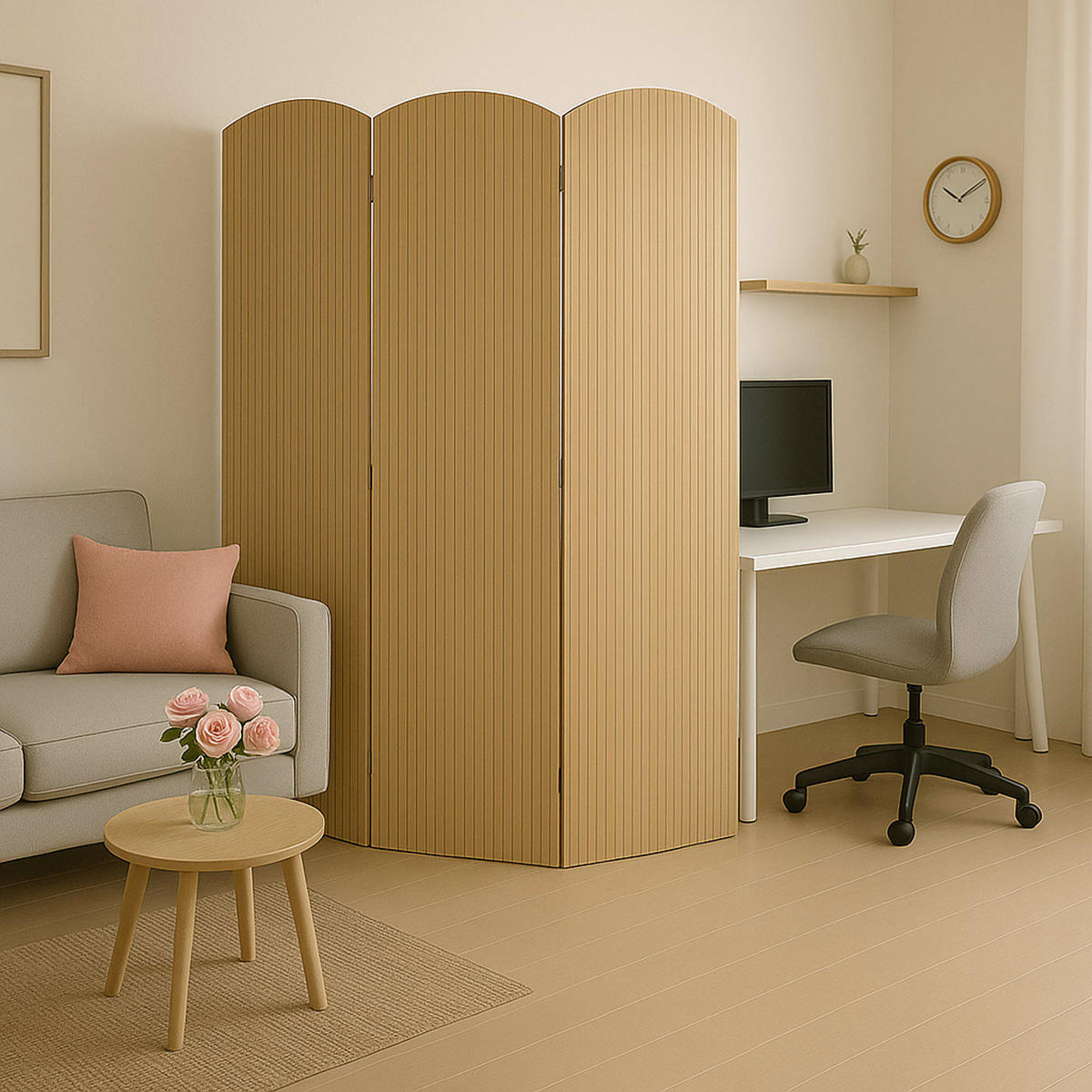 PARAVENT Braun - Braun, Holz (120/170/2cm) - MCW