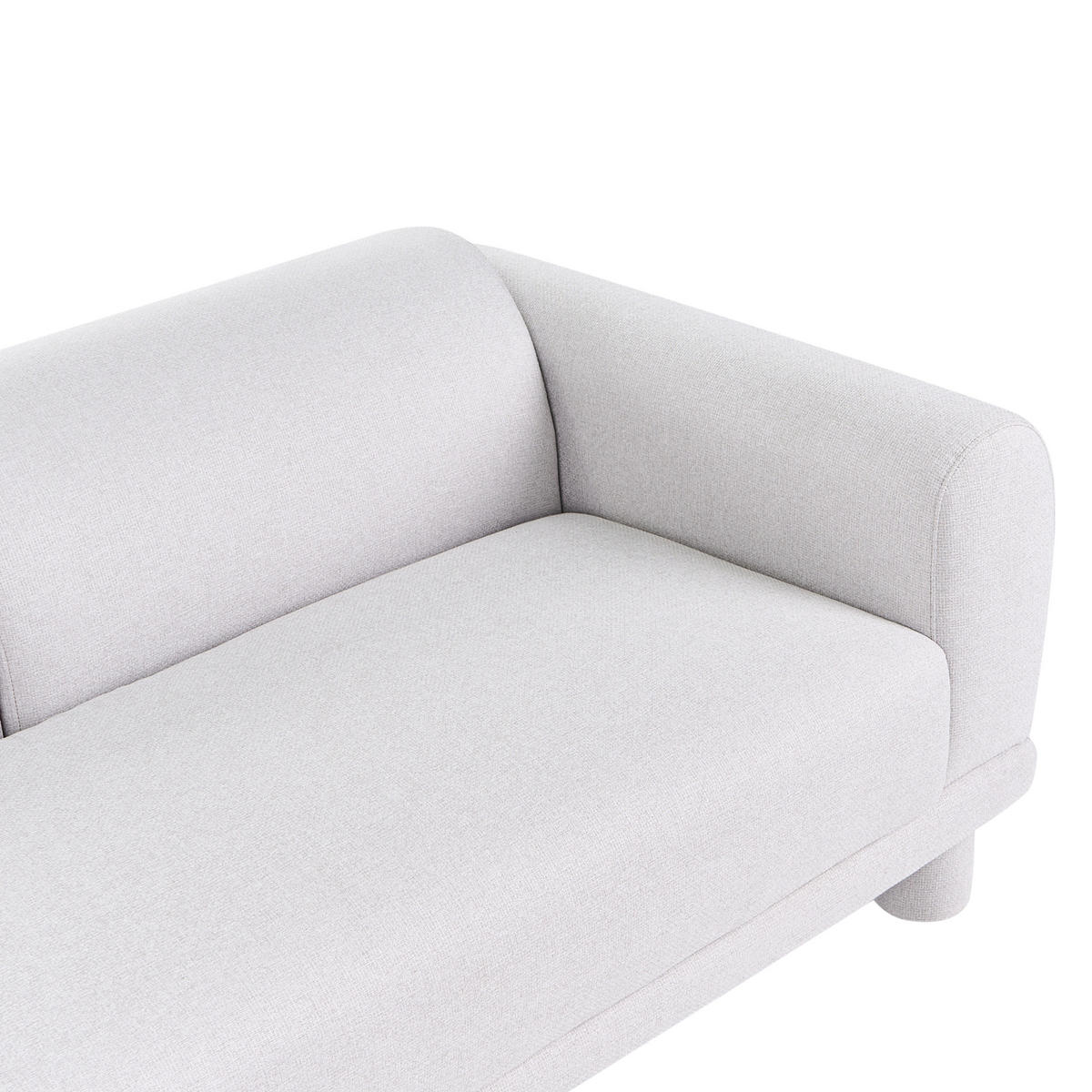 POHOVKA 3-místná Látka Světle šedá Pori - světle šedá, textil (202/74/93cm) - Beliani