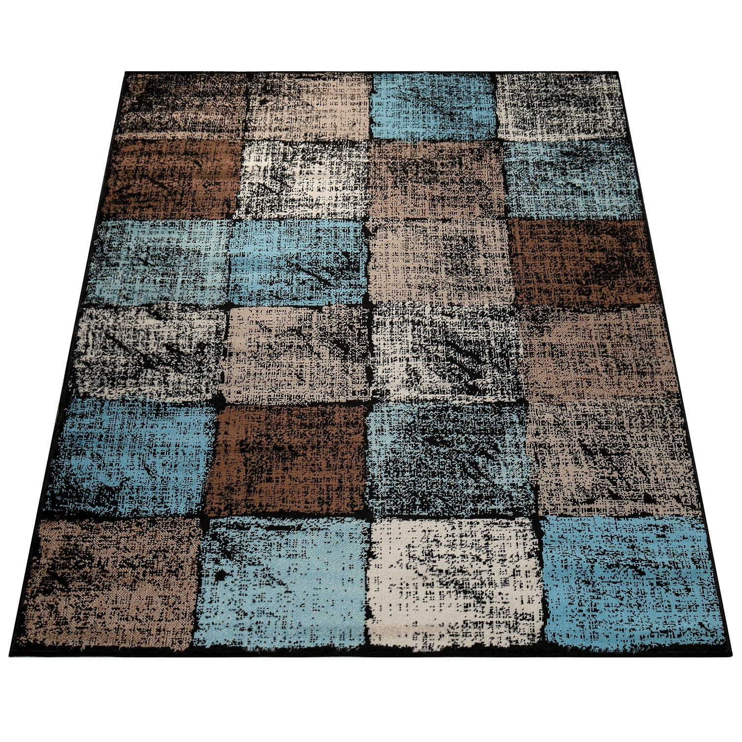 KURZFLORTEPPICH, kariert, Braun, 80 x 150 cm - Braun, Textil (80/150cm) - KADIMA DESIGN