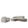 SOFASET Palma Ecksofa Sessel Ascot - Perlmutt, Holzwerkstoff/Textil (236/78/165cm) - Fun Möbel