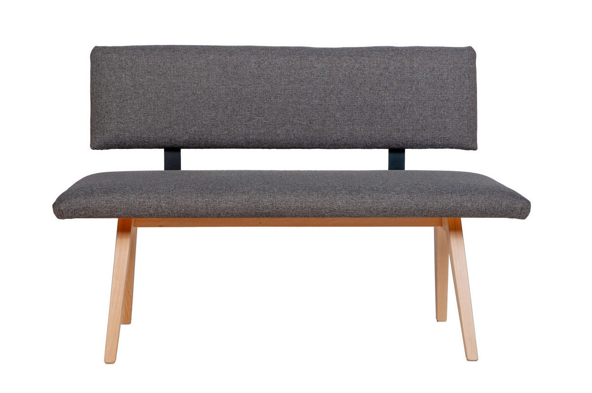 SITZBANK Die Natürliche - Buchefarben/Grau, Holz/Textil (51/84/125cm) - Kundler Home