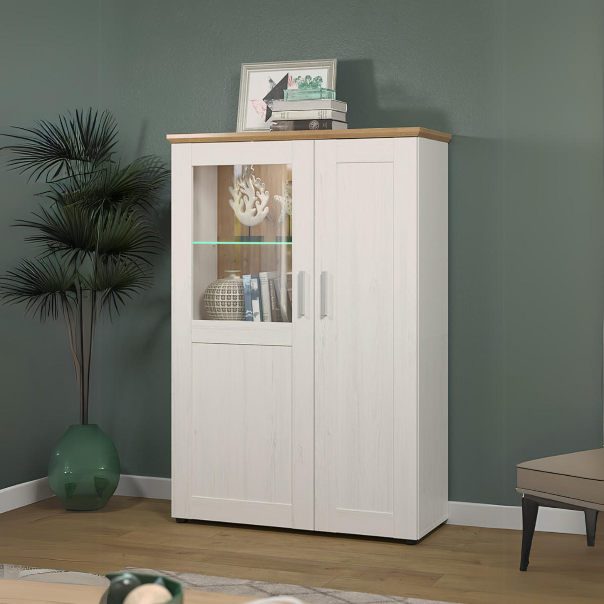 VITRINE Shade Pinienfarben - Pinienfarben, Holzwerkstoff (95/140/38cm) - Trendteam