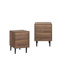 NACHTTISCH 2 SCHUBLADEN Evoke Walnuss 40 cm x 58 cm 2er-Set - Walnussfarben, Holzwerkstoff (40/58/40cm) - Klast Home