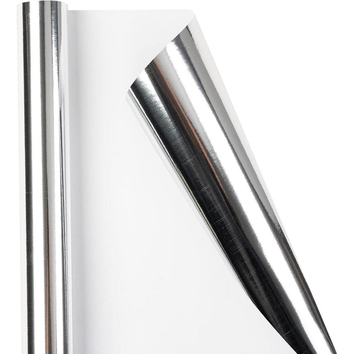 GESCHENKPAPIER Silber Metallic 44 cm x 10 m - Silberfarben, Papier (4/44/4cm)
