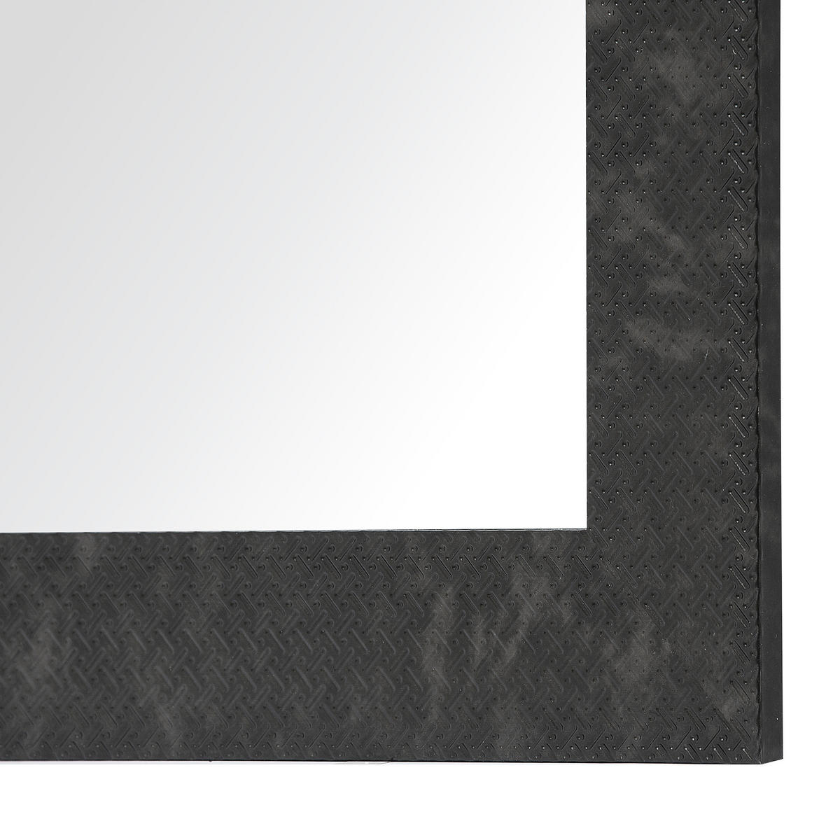 WANDSPIEGEL schwarz rechteckig 50/130 cm Plaisir - Schwarz, Kunststoff (50/130/2cm) - Beliani