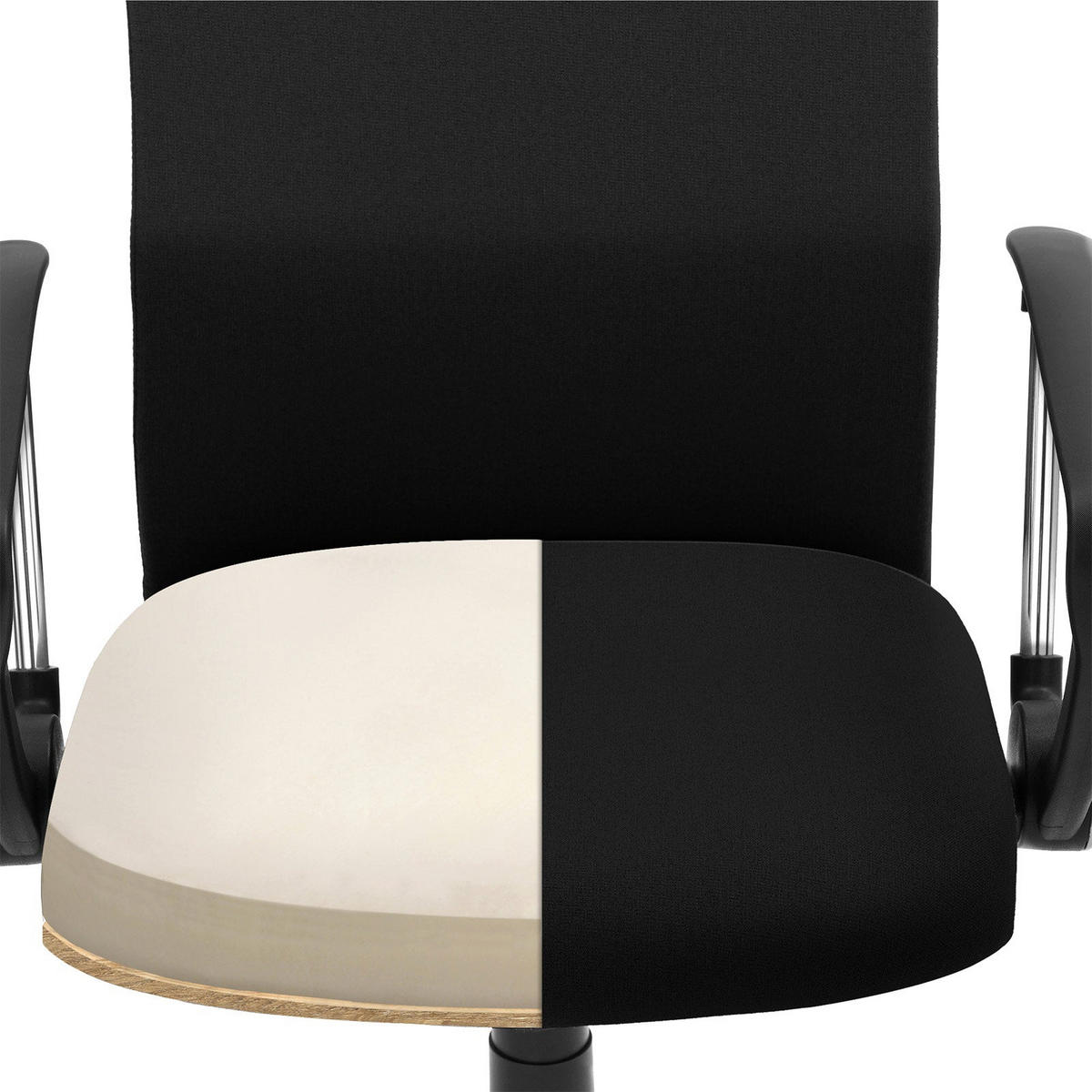 BÜROSTUHL Orlando - Schwarz, Metall (63/120/63cm) - Hansiro