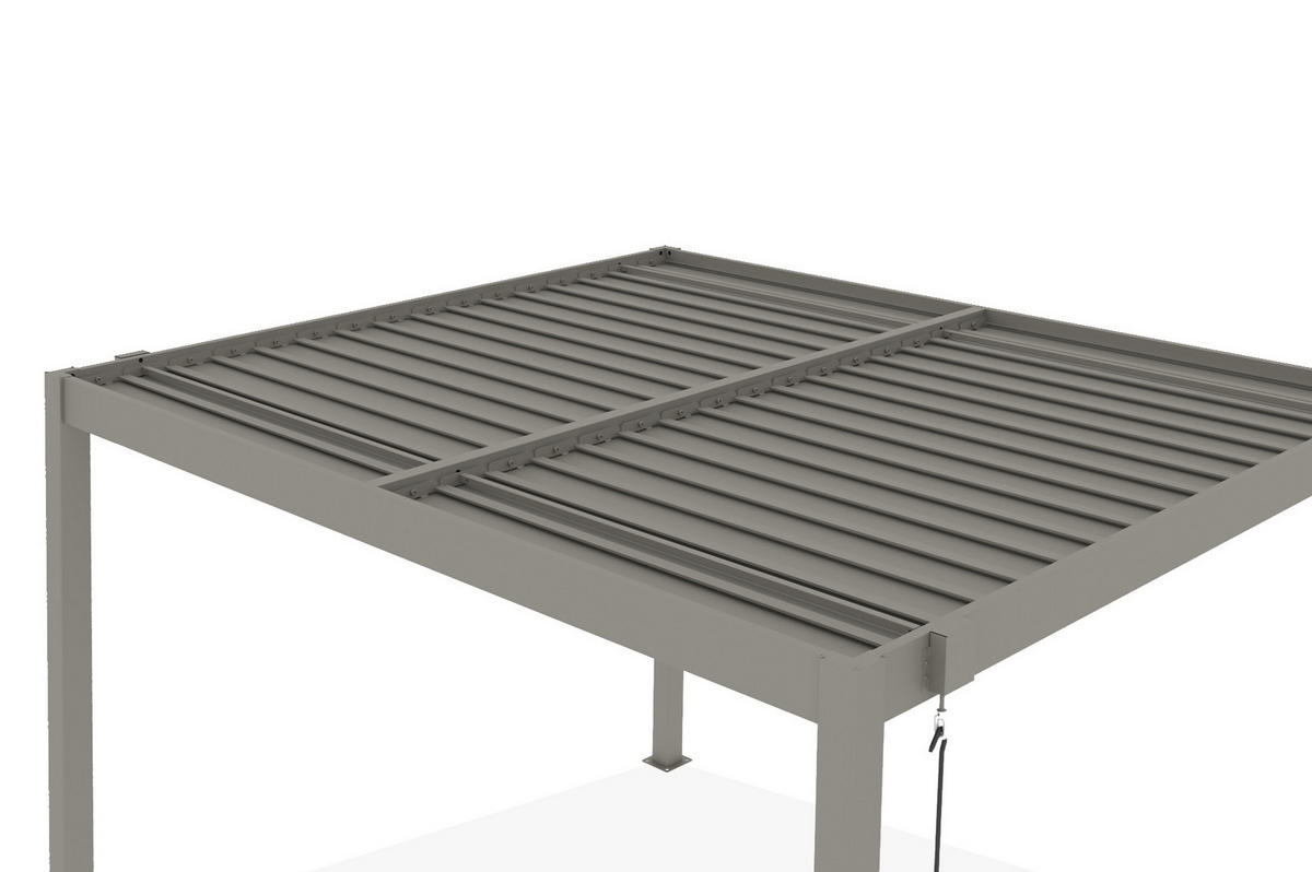 PERGOLA bioklimatisch freistehend Piana taupe 3x2,5m Aluminium - Taupe, Metall (304/218/255cm) - Cazeboo