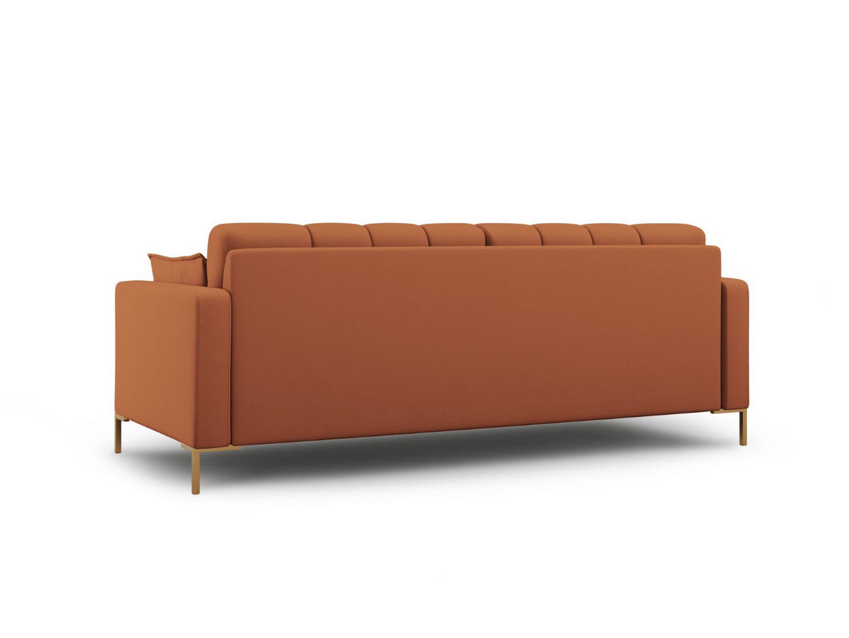 SOFA Mamaia aus strukturiertem Stoff ziegelstein 3 Sitzplätze - Braun, Textil (92/75/177cm) - Micadoni