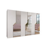 DREHTÜRENSCHRANK 202/300/52 6-türig - Goldfarben/Weiß, Holz/Metall (300/202/52cm) - Abiks Möbel