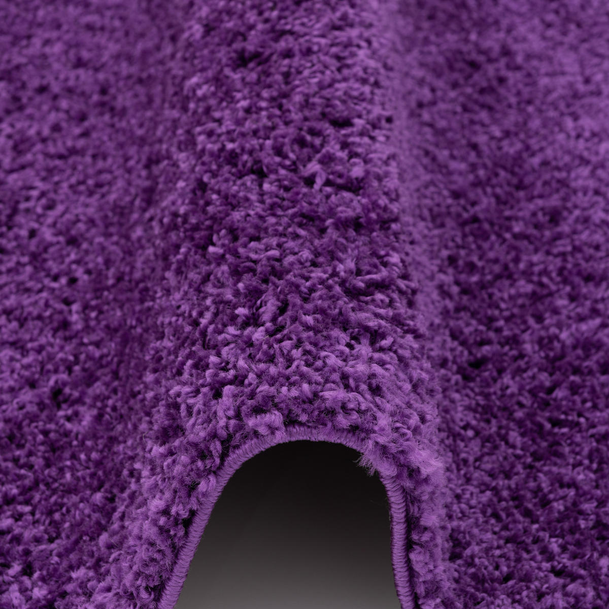 HOCHFLOR LANGFLOR SHAGGY TEPPICH FLUFFY RUND - Lila, Textil (200/200cm) - Pergamon