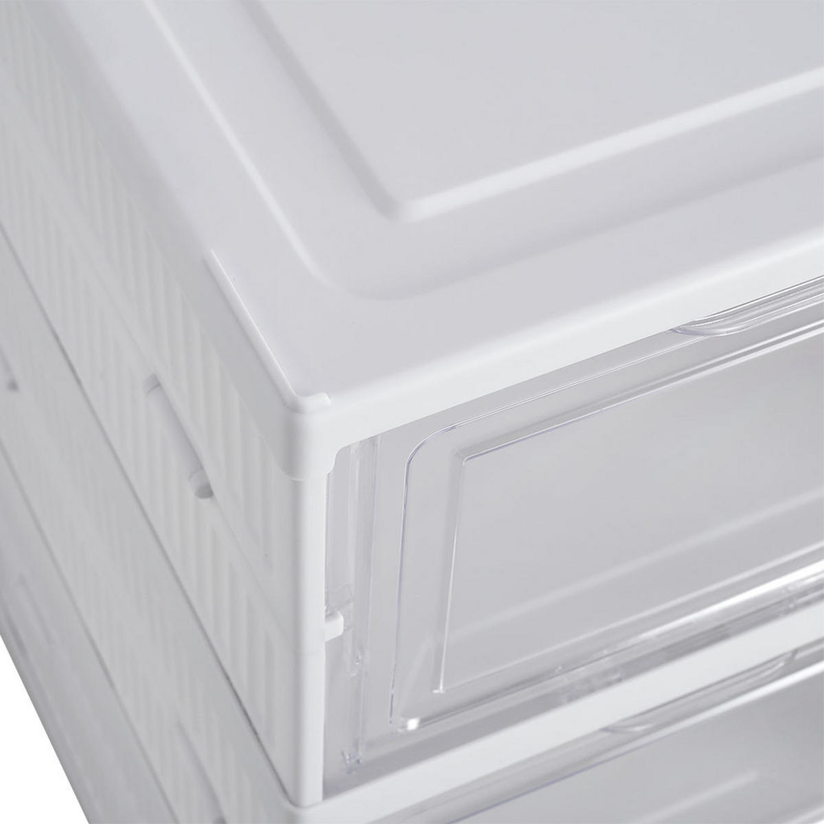 SCHUHSCHRANK 25.7/34.7/54 cm 3-Stufig Klappbar Kunststoff Weiß - Weiß, Kunststoff (25.7/54/34.7cm) - Livingandhome