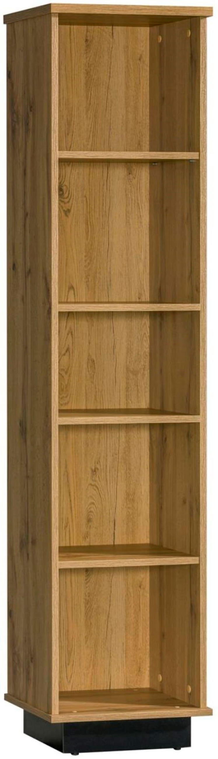 REGAL Lamelo Wotan eiche, Standregal - Schwarz/Braun, Holzwerkstoff (40/176/36cm) - Bettso