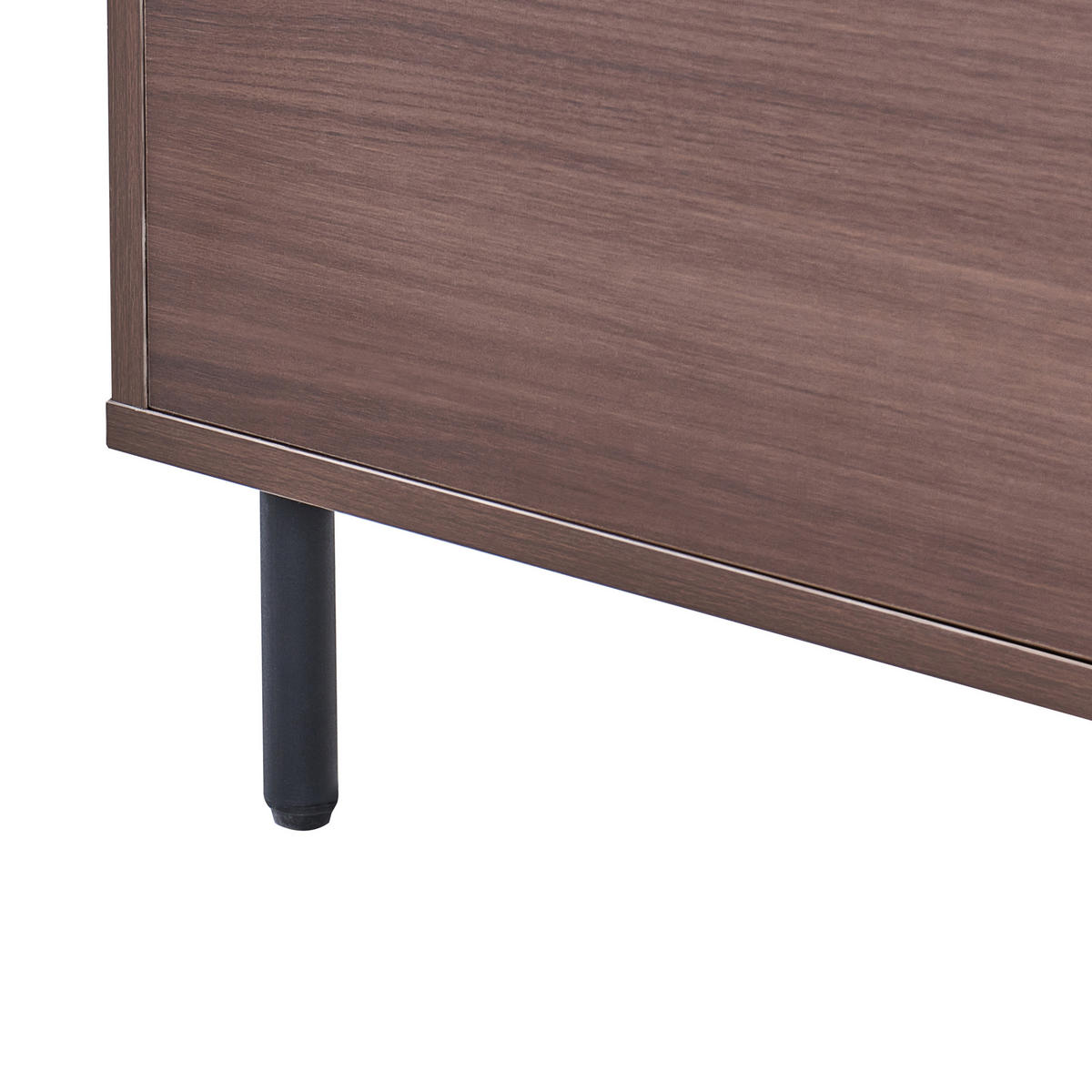 NACHTTISCH mit 1 Schublade Dunkelbraun Nikea - Dunkelbraun, Holzwerkstoff (40/45/45cm) - Beliani