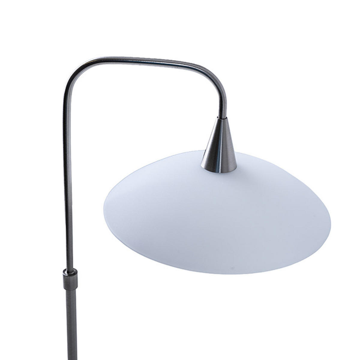 LED TISCHLEUCHTE Metall Silber Weiß - Silberfarben, Glas (27/27/45cm)