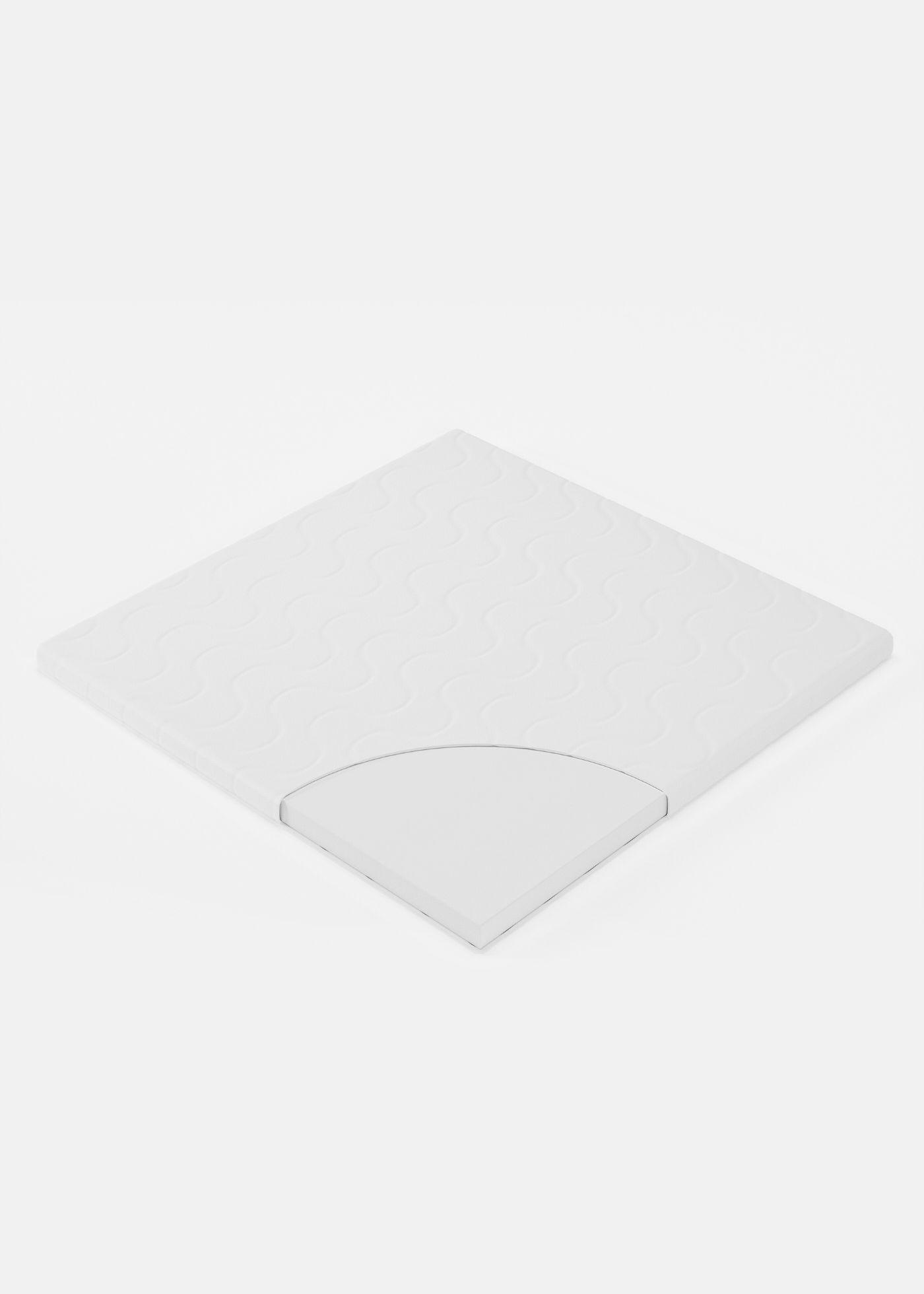 BABYMATRATZE für Laufgitter 100x100 cm, CLOUD Basic - Weiß, Textil (98/98cm) - Sämann – make a difference.