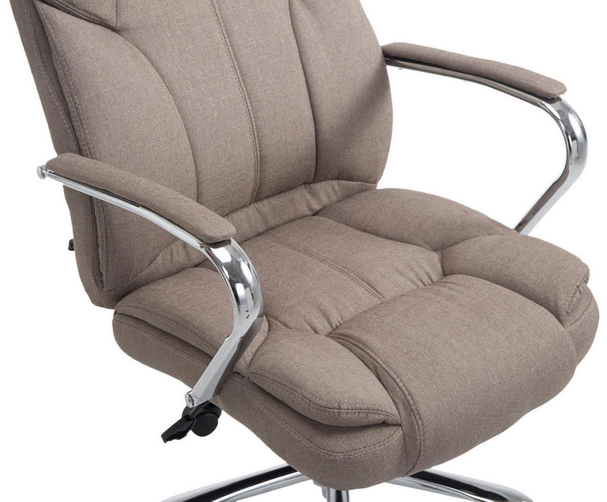 BÜROSTUHL Xavier, Stoff Taupe - Taupe, Textil/Metall (62/125/70cm) - TPFLiving