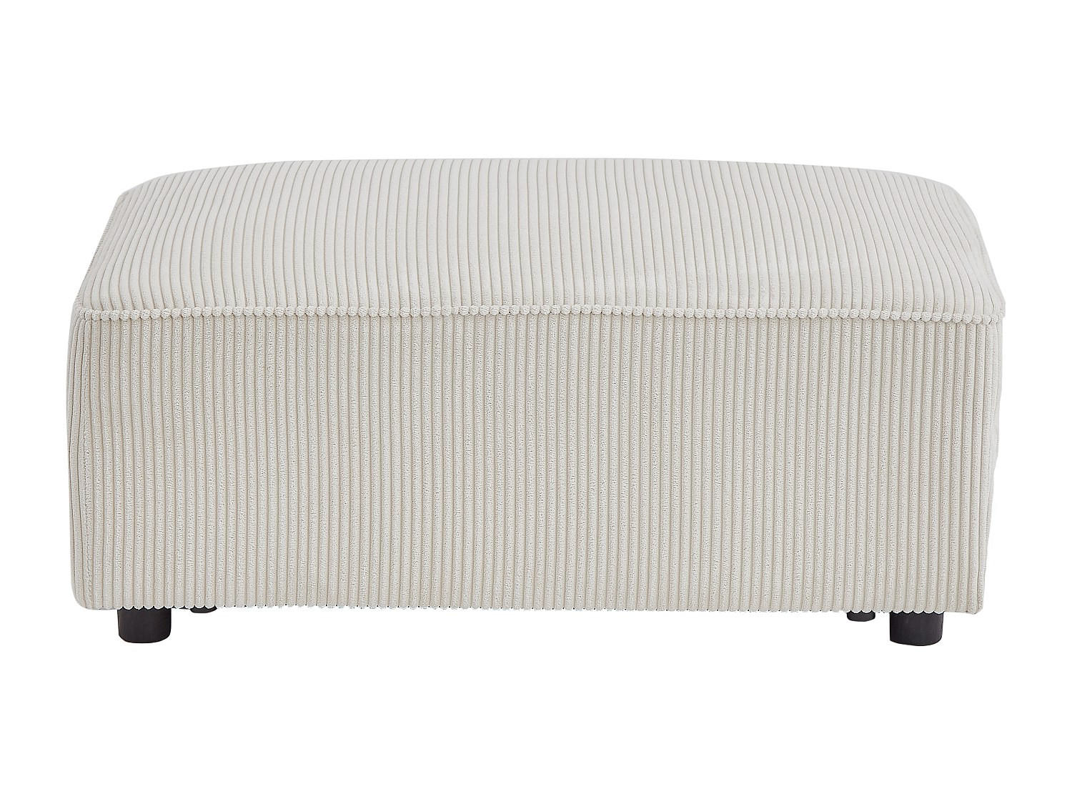 SITZHOCKER - 1 Person - samt - beige Mecodi - Beige, Kunststoff/Textil (100/45/70cm) - Vente-Unique